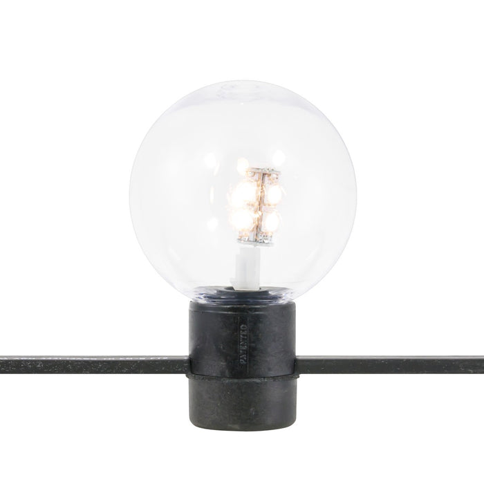 American Lighting LFS-12V-1-LED-WW LED Festoon Socket Assembly, Clear/Black