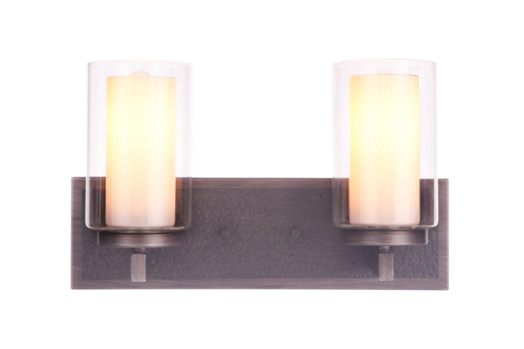 Craftmade 11615NIVNI2 Two Light Vanity, Natural Iron/Vintage Iron