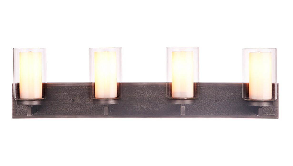 Craftmade 11633NIVNI4 Four Light Vanity, Natural Iron/Vintage Iron