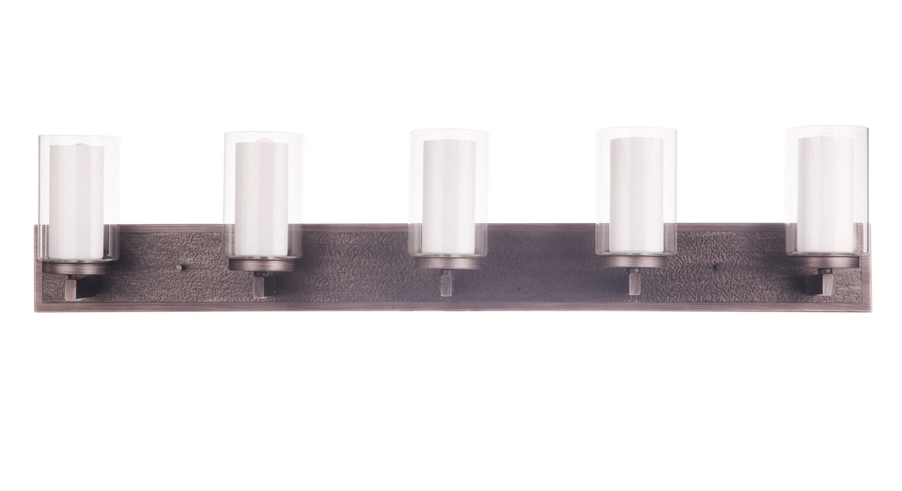Craftmade 11642NIVNI5 Five Light Vanity, Natural Iron/Vintage Iron