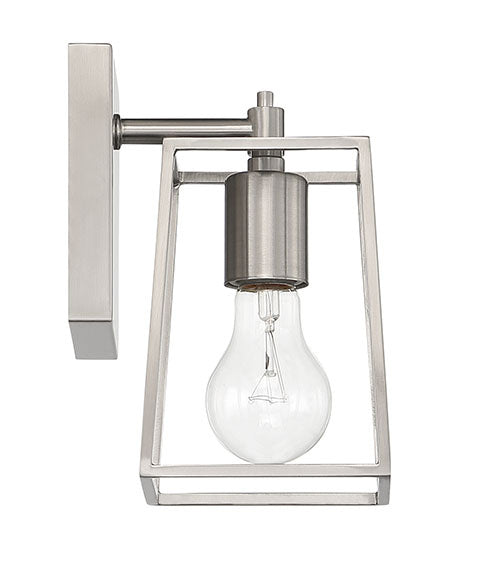 Craftmade 12105BNK1 One Light Wall Sconce, Brushed Polished Nickel