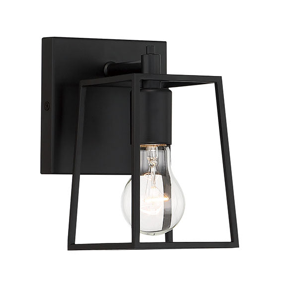 Craftmade 12105FB1 One Light Wall Sconce, Flat Black