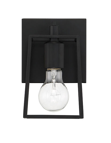 Craftmade 12105FB1 One Light Wall Sconce, Flat Black