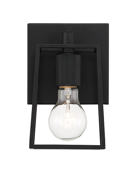 Craftmade 12105FB1 One Light Wall Sconce, Flat Black