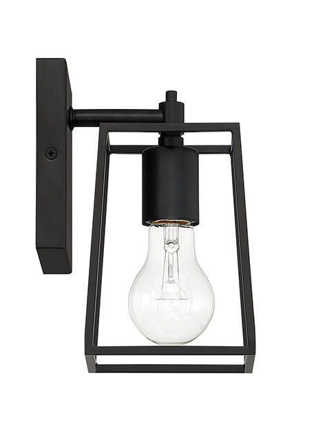 Craftmade 12105FB1 One Light Wall Sconce, Flat Black