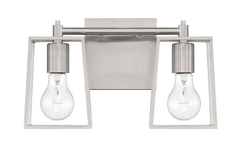 Craftmade 12113BNK2 Two Light Vanity, Brushed Polished Nickel