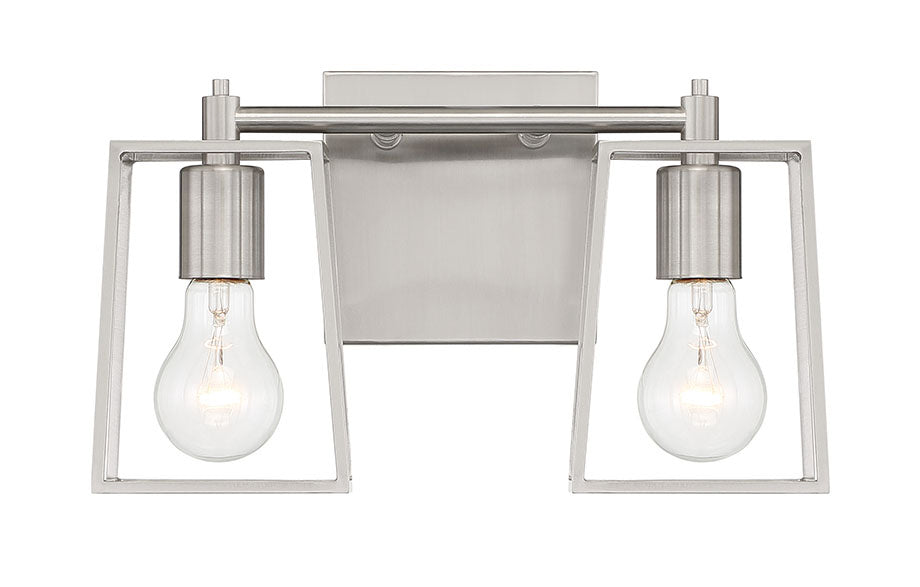 Craftmade 12113BNK2 Two Light Vanity, Brushed Polished Nickel