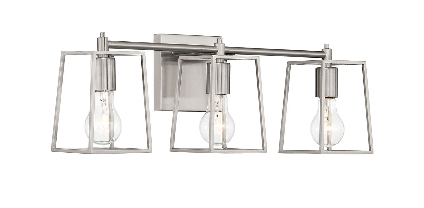 Craftmade 12123BNK3 Three Light Vanity, Brushed Polished Nickel
