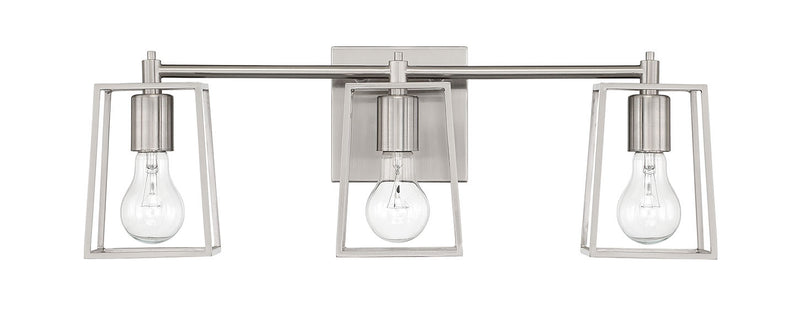 Craftmade 12123BNK3 Three Light Vanity, Brushed Polished Nickel