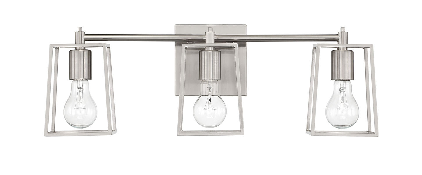 Craftmade 12123BNK3 Three Light Vanity, Brushed Polished Nickel
