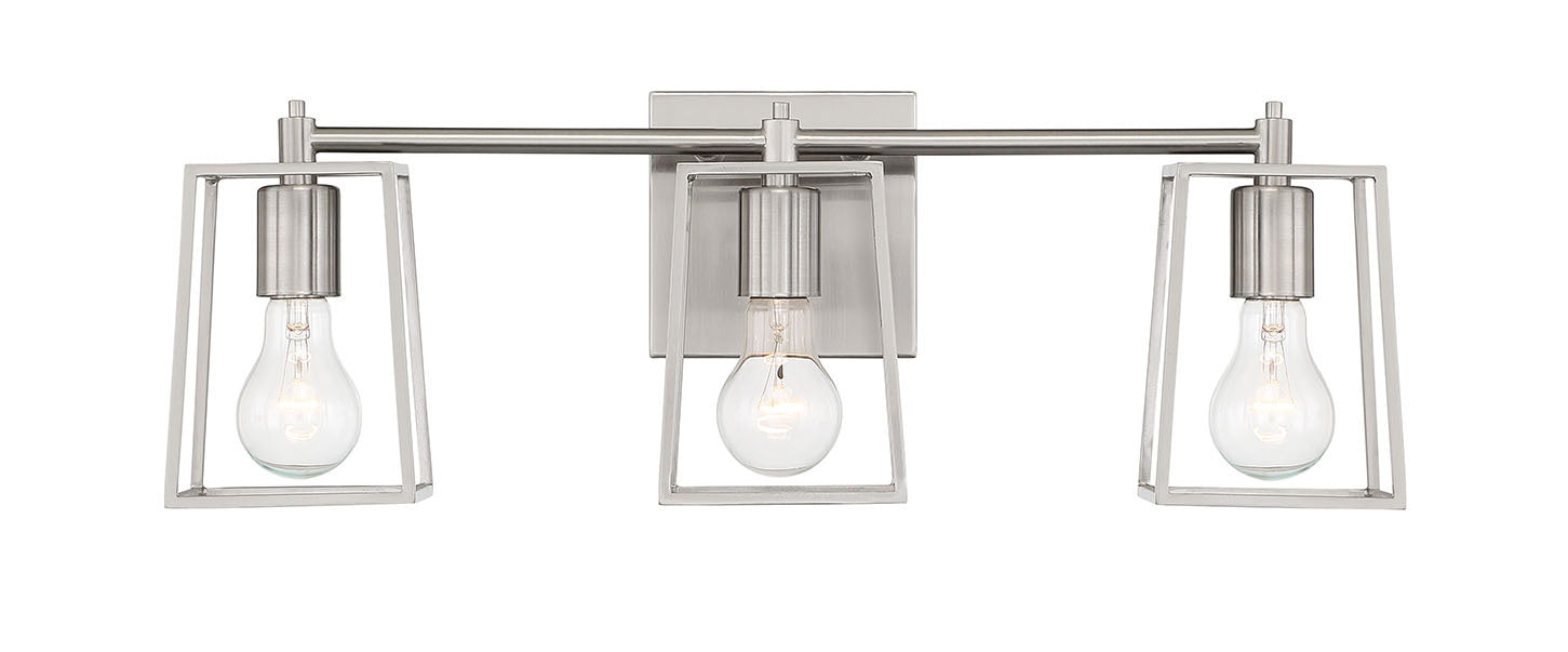 Craftmade 12123BNK3 Three Light Vanity, Brushed Polished Nickel
