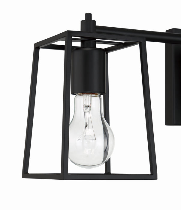 Craftmade 12123FB3 Three Light Vanity, Flat Black