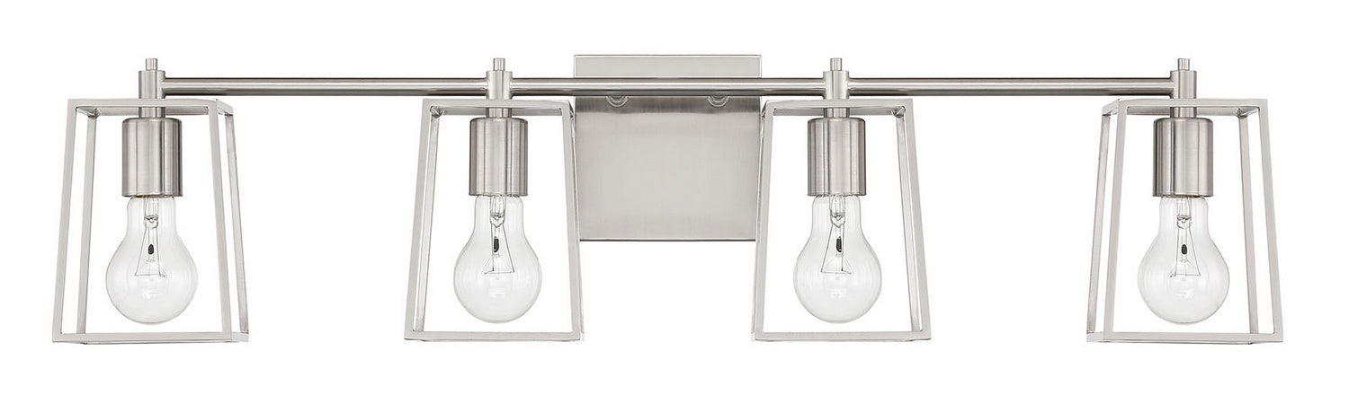 Craftmade 12132BNK4 Four Light Vanity, Brushed Polished Nickel