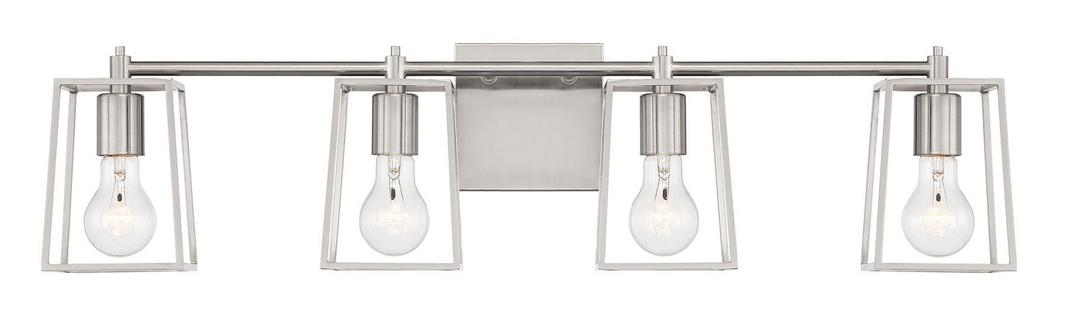 Craftmade 12132BNK4 Four Light Vanity, Brushed Polished Nickel