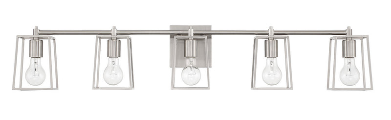 Craftmade 12141BNK5 Five Light Vanity, Brushed Polished Nickel