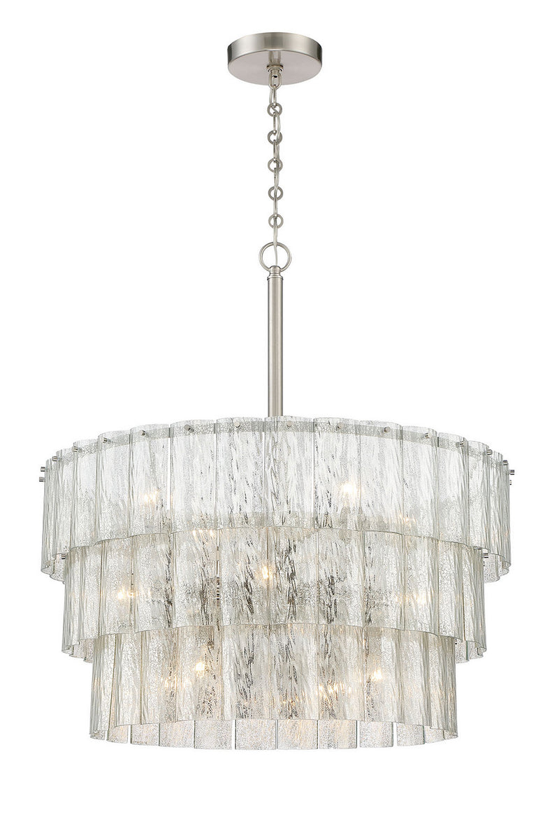 Craftmade 48690-BNK 12 Light Pendant, Brushed Polished Nickel