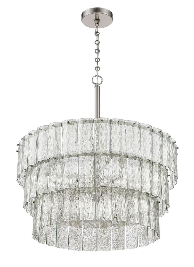 Craftmade 48690-BNK 12 Light Pendant, Brushed Polished Nickel