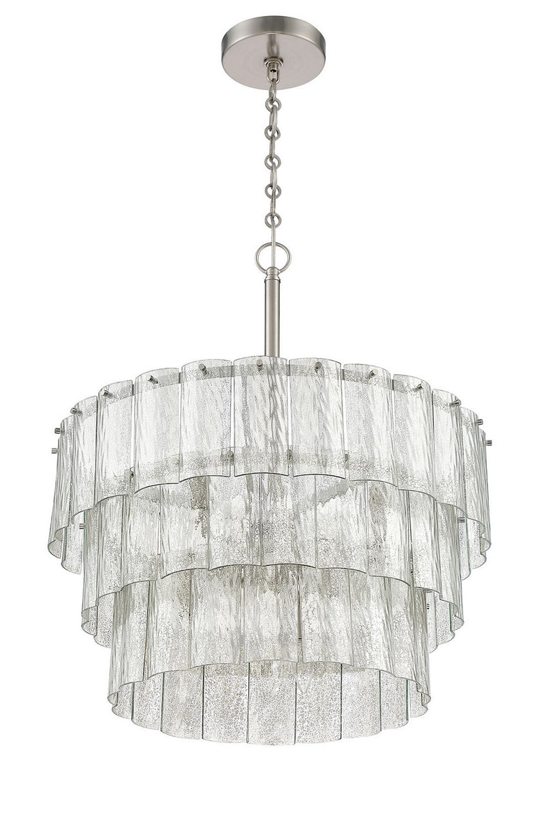 Craftmade 48696-BNK Nine Light Pendant, Brushed Polished Nickel