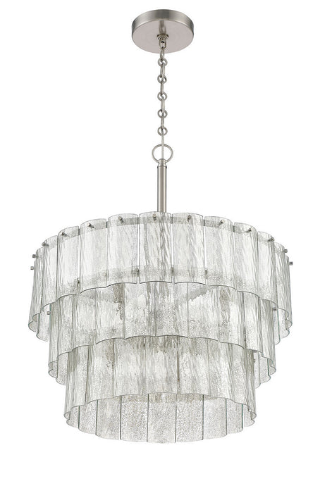 Craftmade 48696-BNK Nine Light Pendant, Brushed Polished Nickel