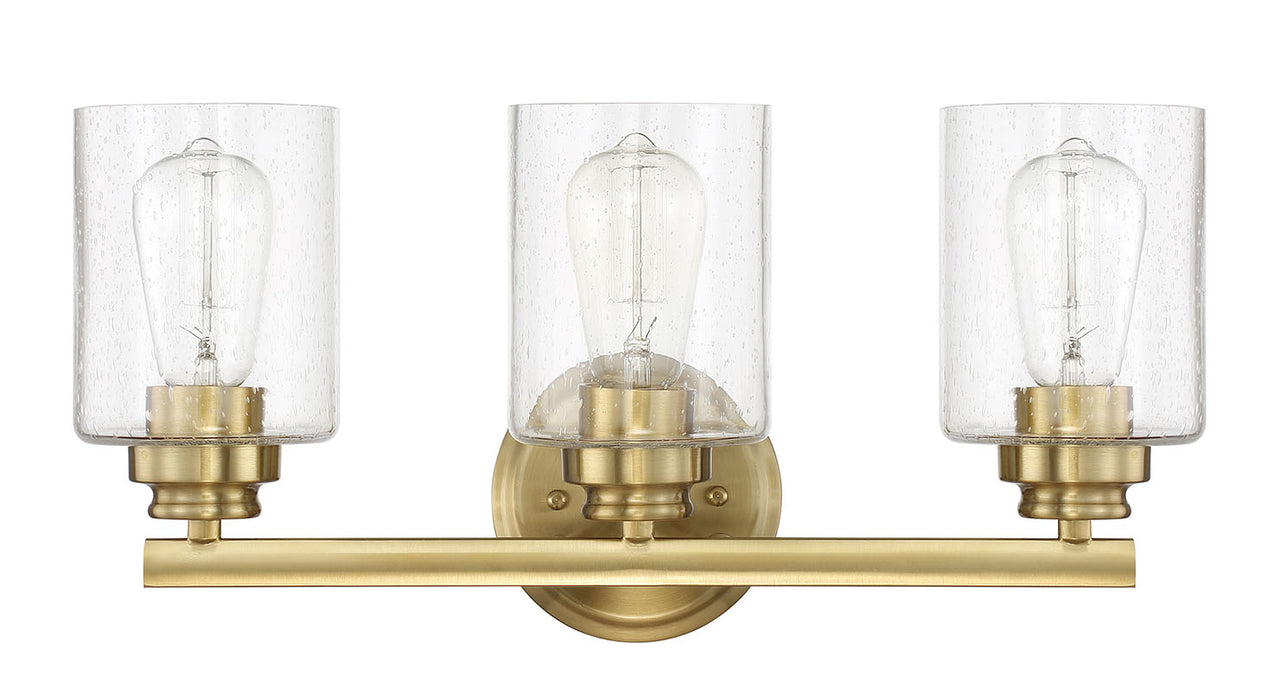 Craftmade 50503-SB Three Light Vanity, Satin Brass