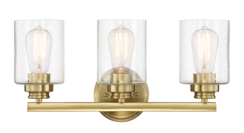 Craftmade 50503-SB Three Light Vanity, Satin Brass