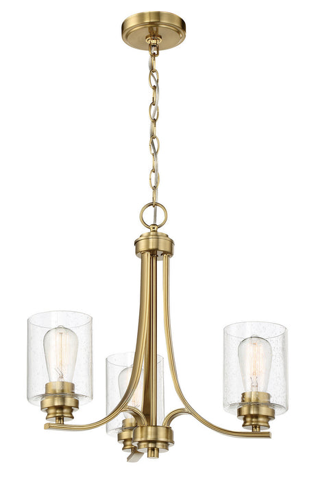 Craftmade 50523-SB Three Light Chandelier, Satin Brass