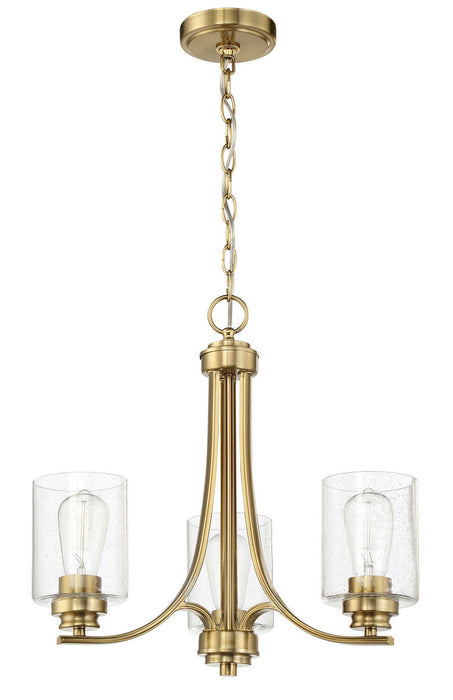Craftmade 50523-SB Three Light Chandelier, Satin Brass