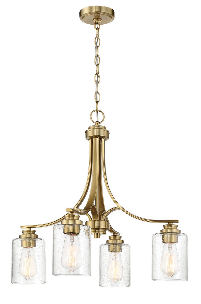 Craftmade 50524-SB Four Light Chandelier, Satin Brass