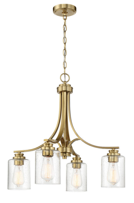 Craftmade 50524-SB Four Light Chandelier, Satin Brass