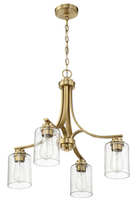 Craftmade 50524-SB Four Light Chandelier, Satin Brass