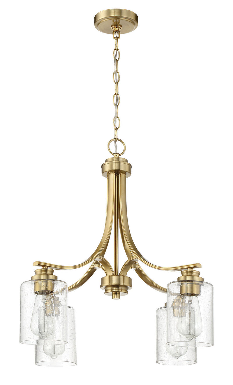 Craftmade 50524-SB Four Light Chandelier, Satin Brass