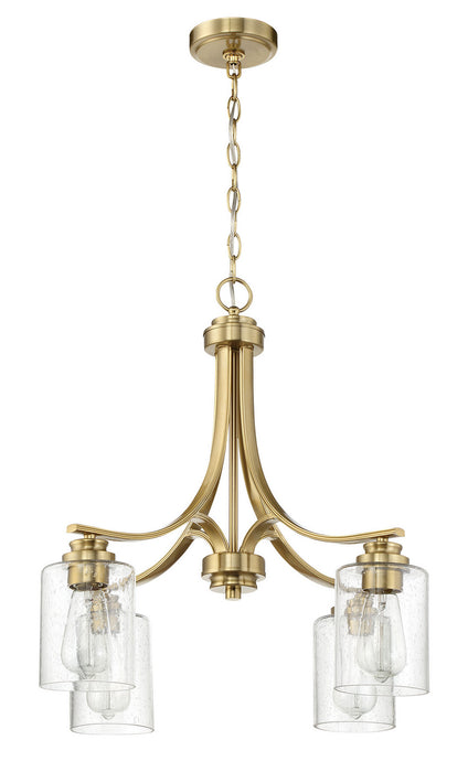 Craftmade 50524-SB Four Light Chandelier, Satin Brass