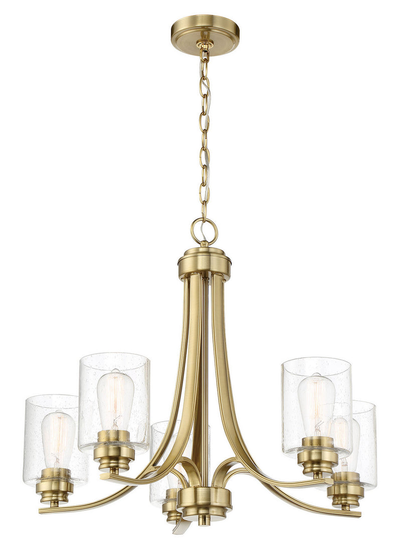 Craftmade 50525-SB Five Light Chandelier, Satin Brass