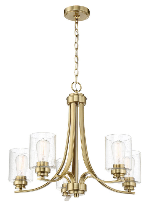 Craftmade 50525-SB Five Light Chandelier, Satin Brass