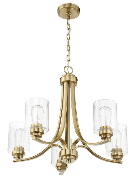 Craftmade 50525-SB Five Light Chandelier, Satin Brass