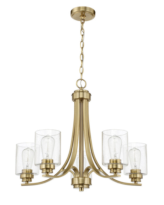 Craftmade 50525-SB Five Light Chandelier, Satin Brass