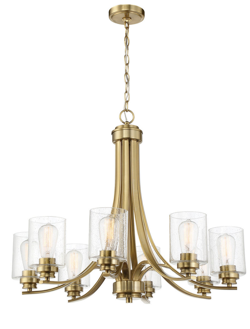 Craftmade 50528-SB Eight Light Chandelier, Satin Brass