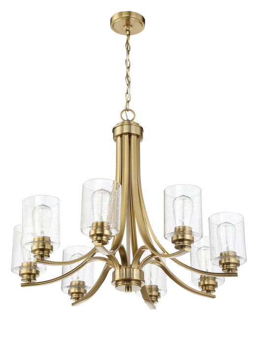 Craftmade 50528-SB Eight Light Chandelier, Satin Brass