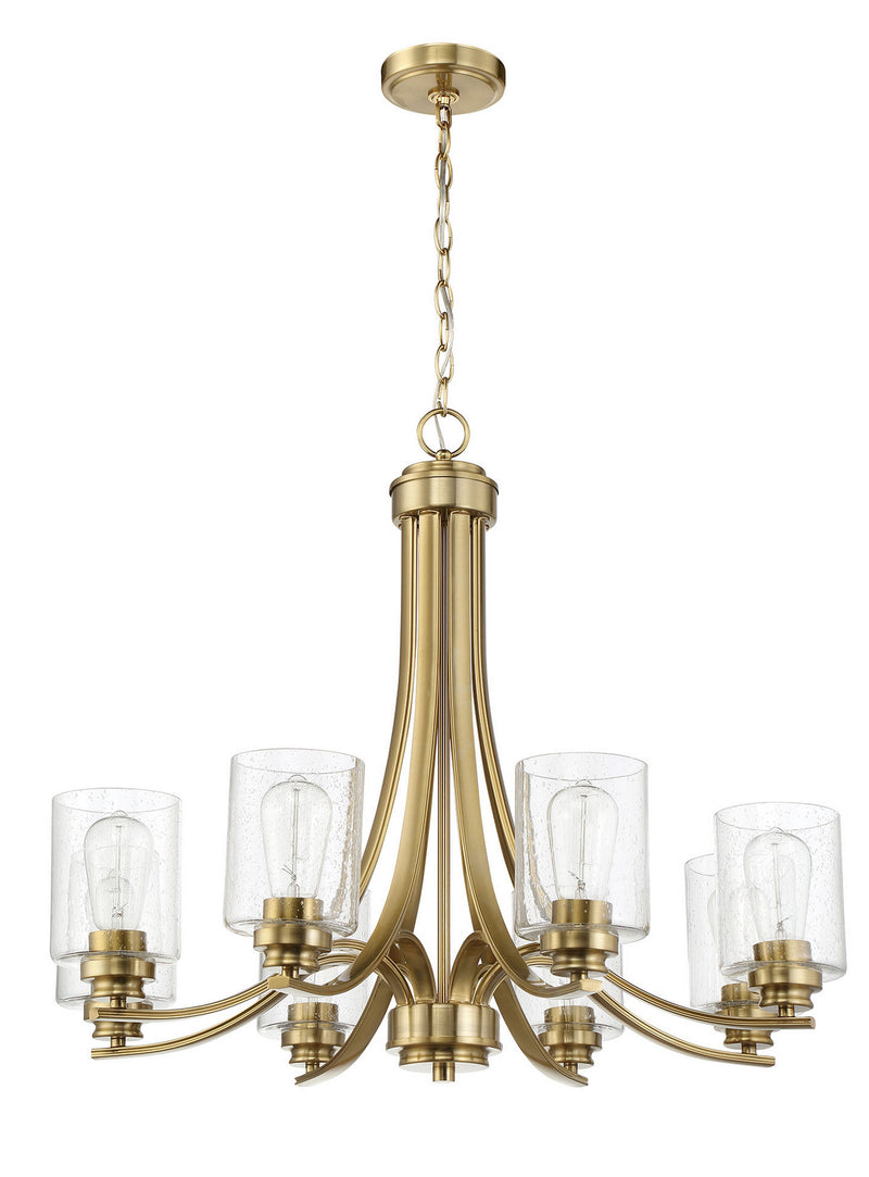 Craftmade 50528-SB Eight Light Chandelier, Satin Brass
