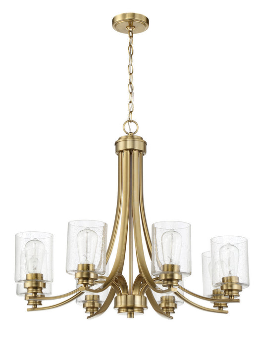 Craftmade 50528-SB Eight Light Chandelier, Satin Brass