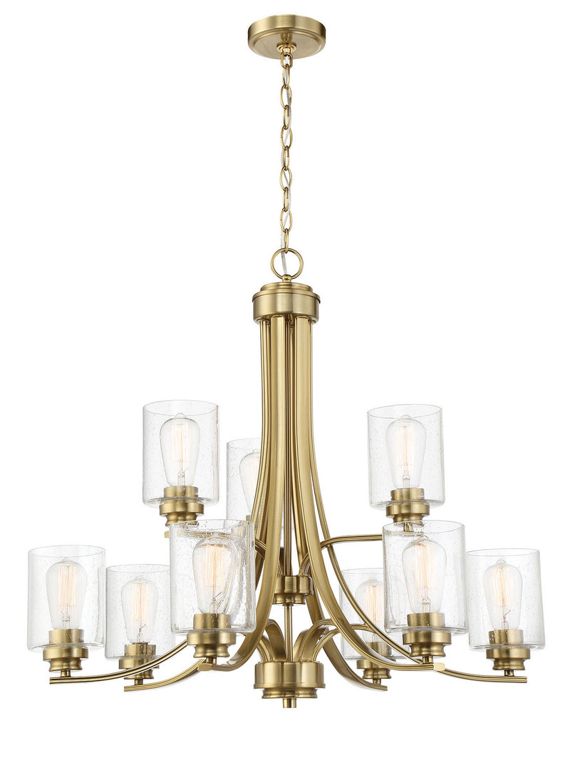 Craftmade 50529-SB Nine Light Chandelier, Satin Brass