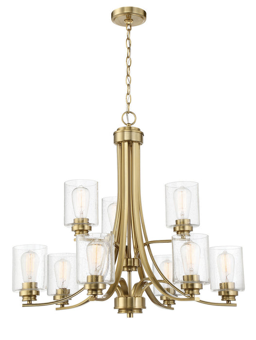 Craftmade 50529-SB Nine Light Chandelier, Satin Brass