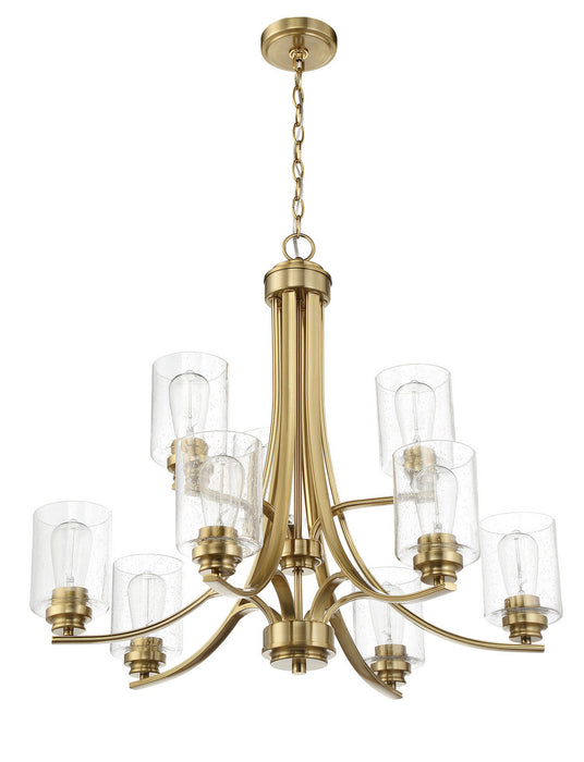 Craftmade 50529-SB Nine Light Chandelier, Satin Brass