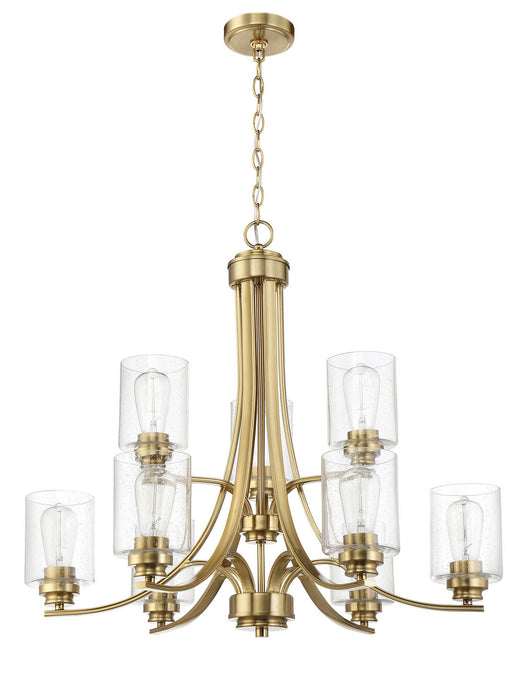 Craftmade 50529-SB Nine Light Chandelier, Satin Brass