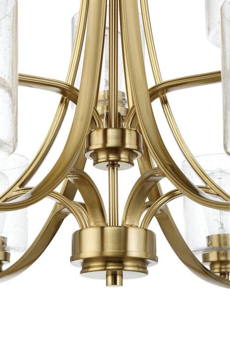 Craftmade 50529-SB Nine Light Chandelier, Satin Brass