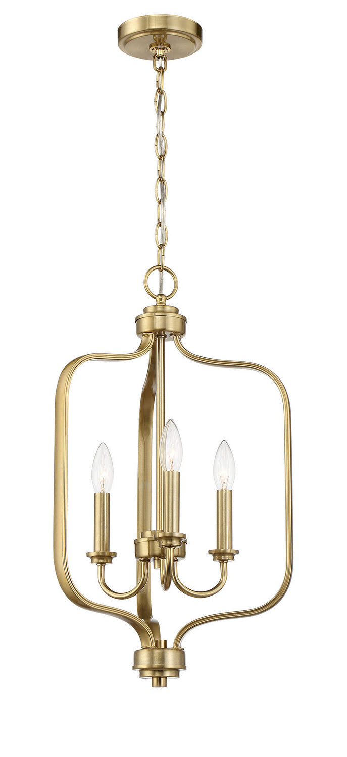 Craftmade 50533-SB Three Light Foyer Pendant, Satin Brass
