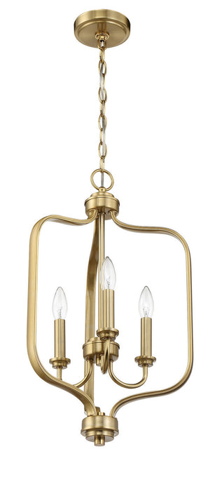 Craftmade 50533-SB Three Light Foyer Pendant, Satin Brass