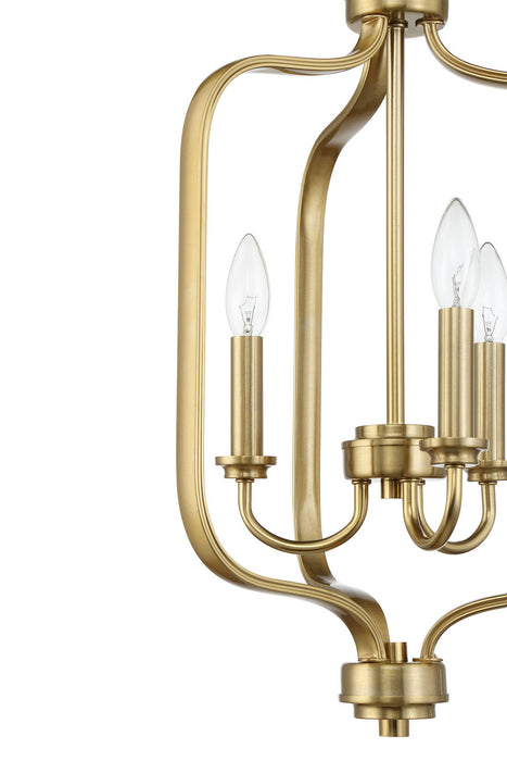 Craftmade 50533-SB Three Light Foyer Pendant, Satin Brass
