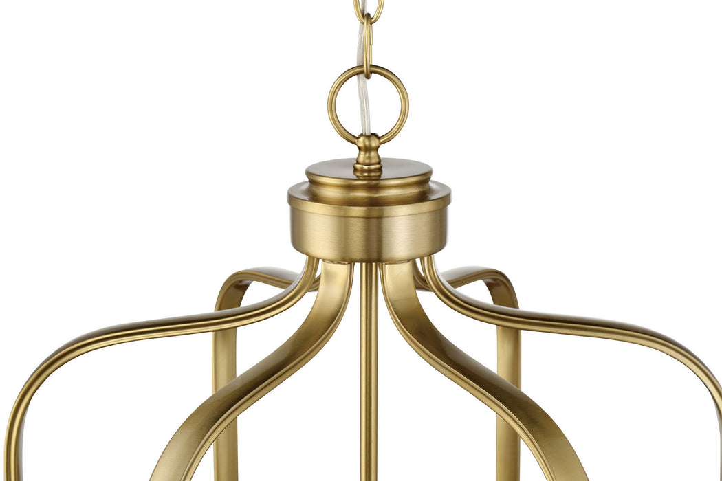Craftmade 50536-SB Six Light Foyer Chandelier, Satin Brass