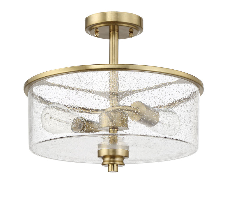 Craftmade 50552-SB Two Light Convertible Semi Flush, Satin Brass